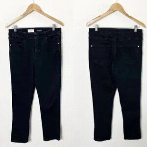 Anthropologie Pilcro Black Jeans Slim Leg Stretch Denim Womens Size 28